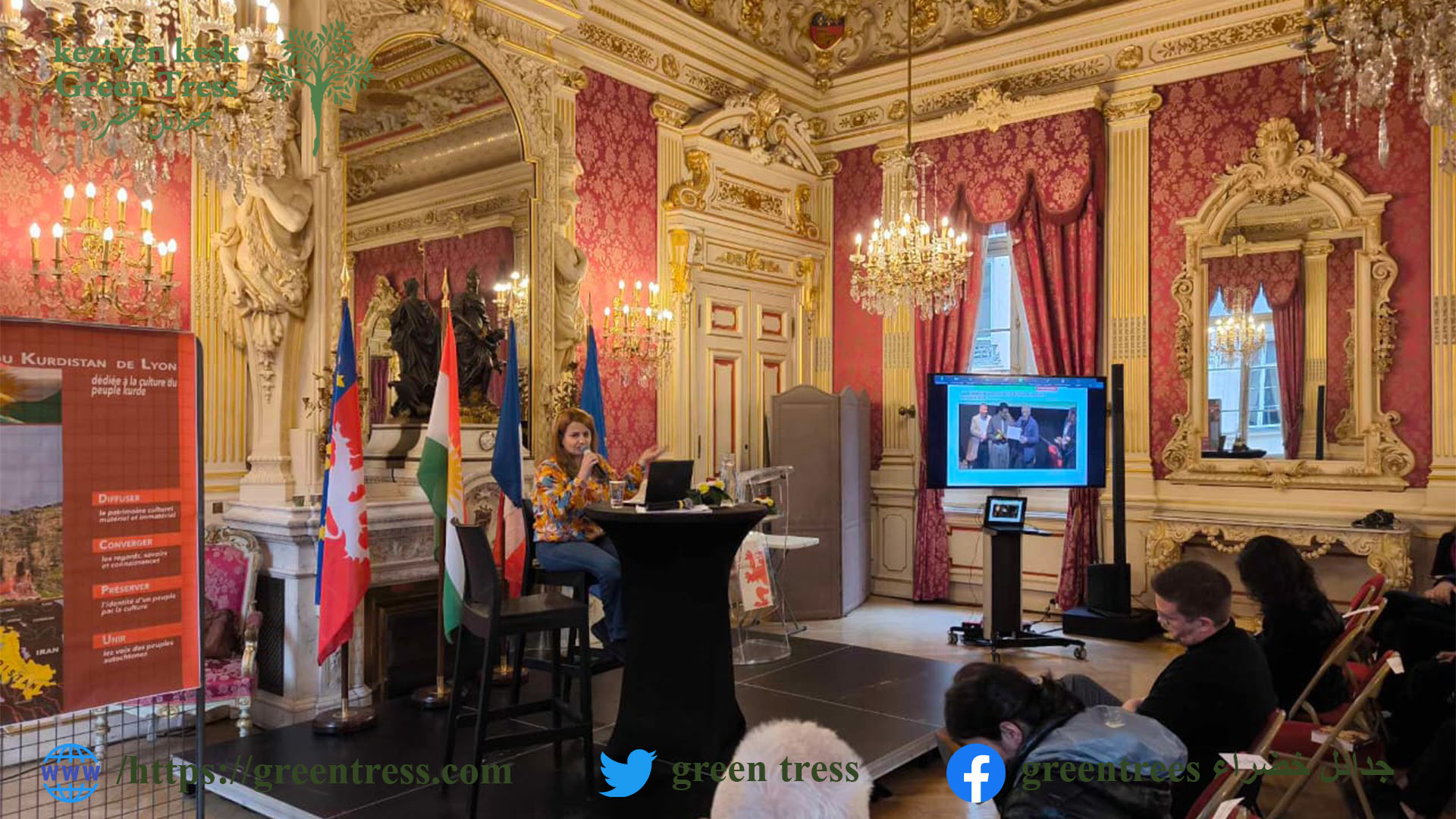 You are currently viewing With an official invitation, Green tress Environmental Association has participated in the first day of Kurdish culture in the French – Lyon.